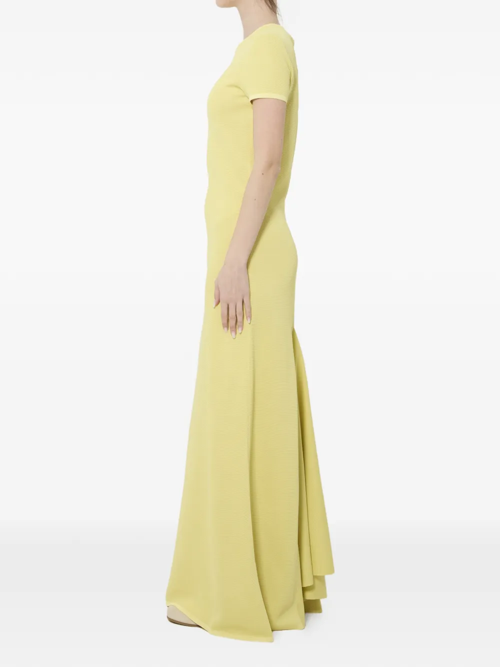 Jacquemus Maxi-jurk met korte mouwen Geel