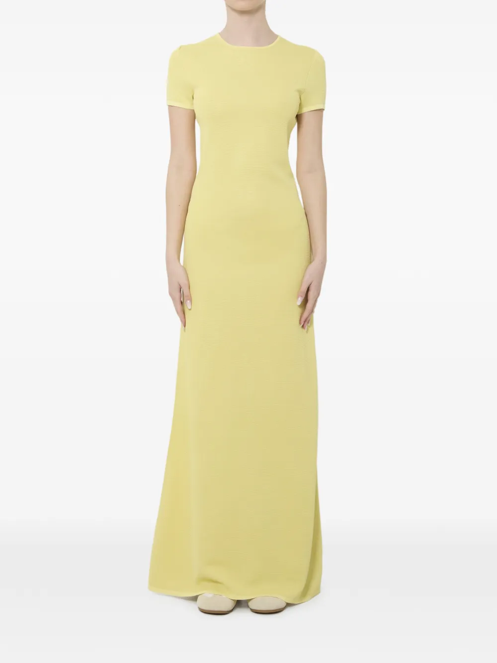 Jacquemus short-sleeved maxi dress - Giallo