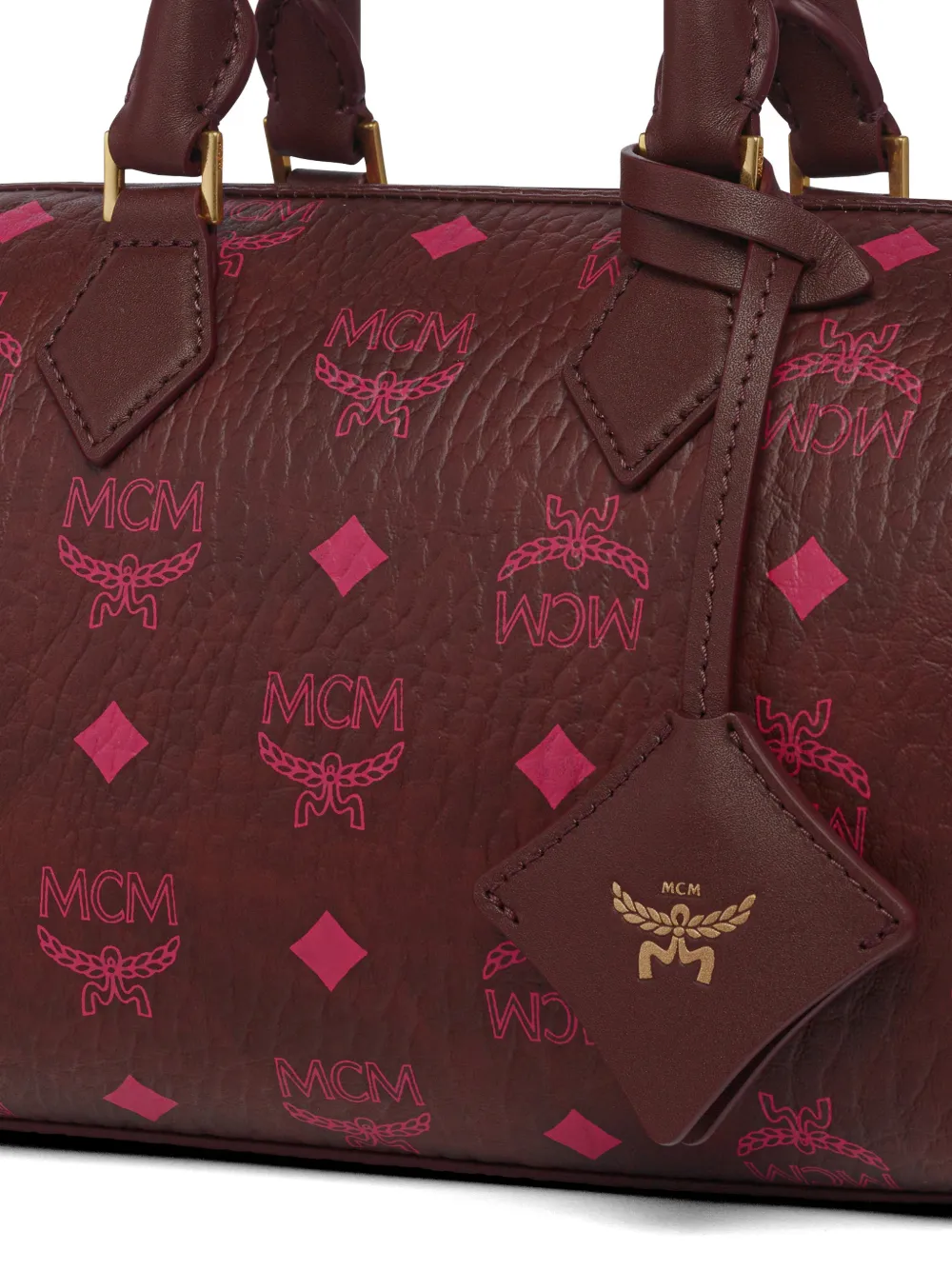 MCM Maxi Visetos Ella Boston tas Bruin