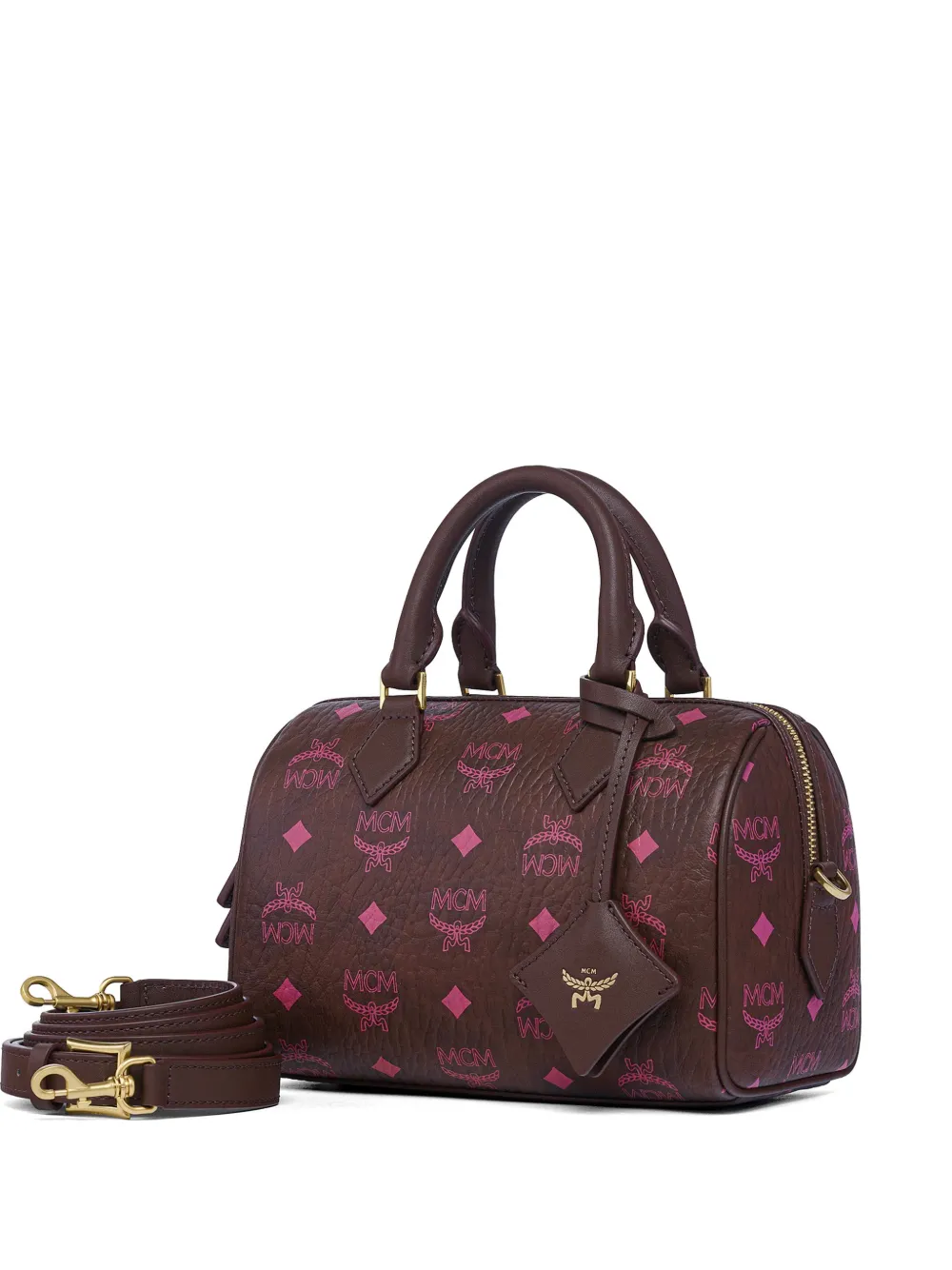 MCM Maxi Visetos Ella Boston tas Bruin