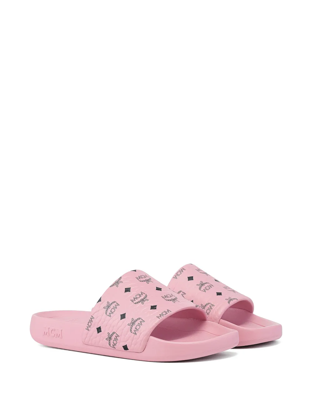 MCM monogram-print slides Roze