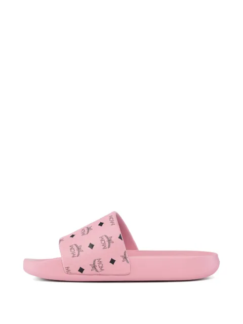 MCM monogram-print slides