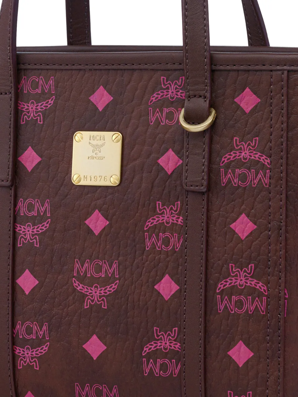 MCM Toni kleine tas met monogramprint Bruin