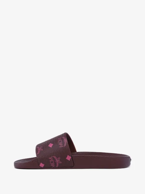 MCM monogram-print slides