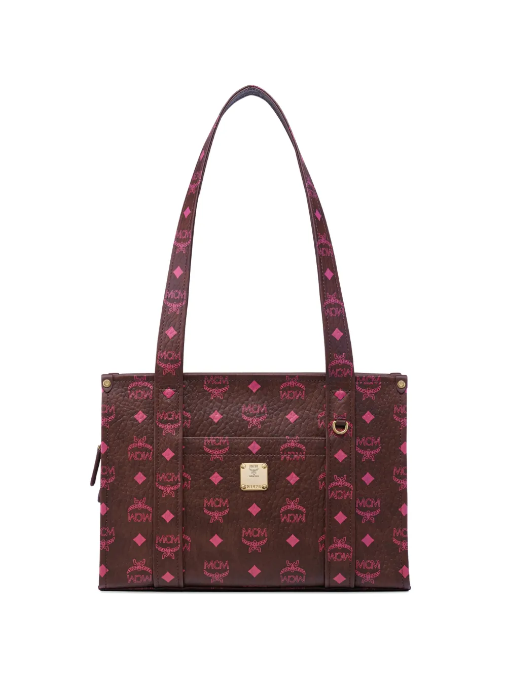 MCM small Aren Visetos tote bag - Braun