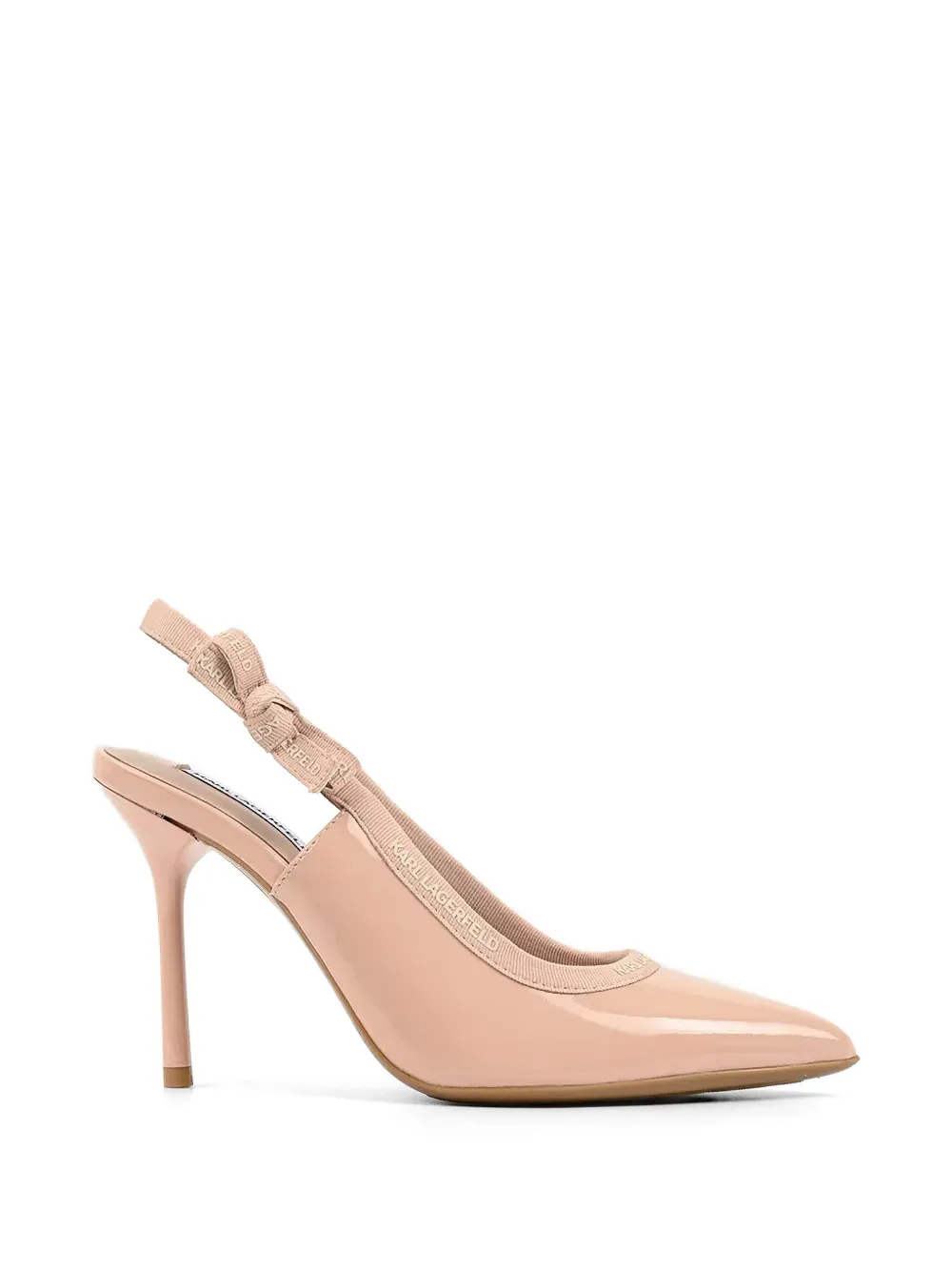 Karl Lagerfeld bow-detail slingback heeled pumps - Rosa