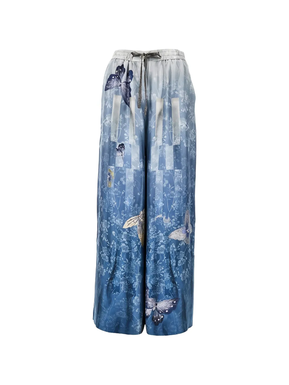 Pierre-Louis Mascia butterfly-print palazzo pants - Blu