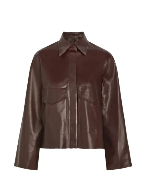 Nour Hammour Darcy leather flap-pockets jacket