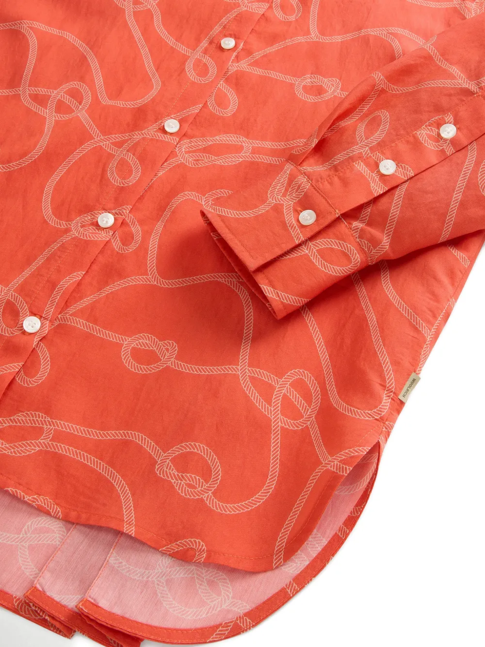  Woolrich Camisa Con Cuerda Estampada - Naranja 