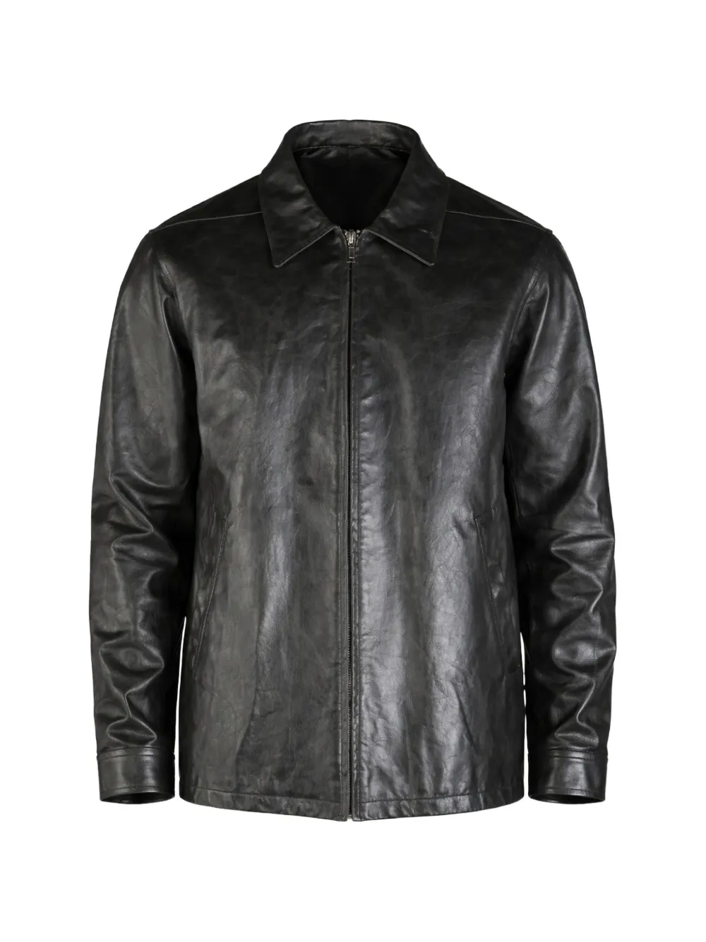 Rick Owens panelled zip-up jacket - Nero