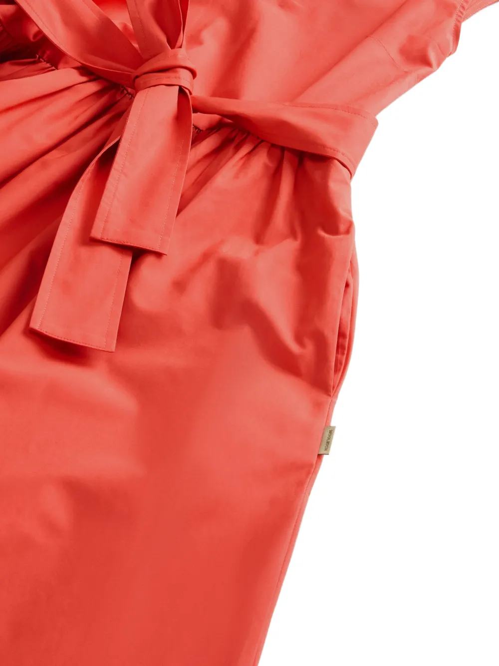 Woolrich Katoenen-popeline -jurk met ceintuur Rood