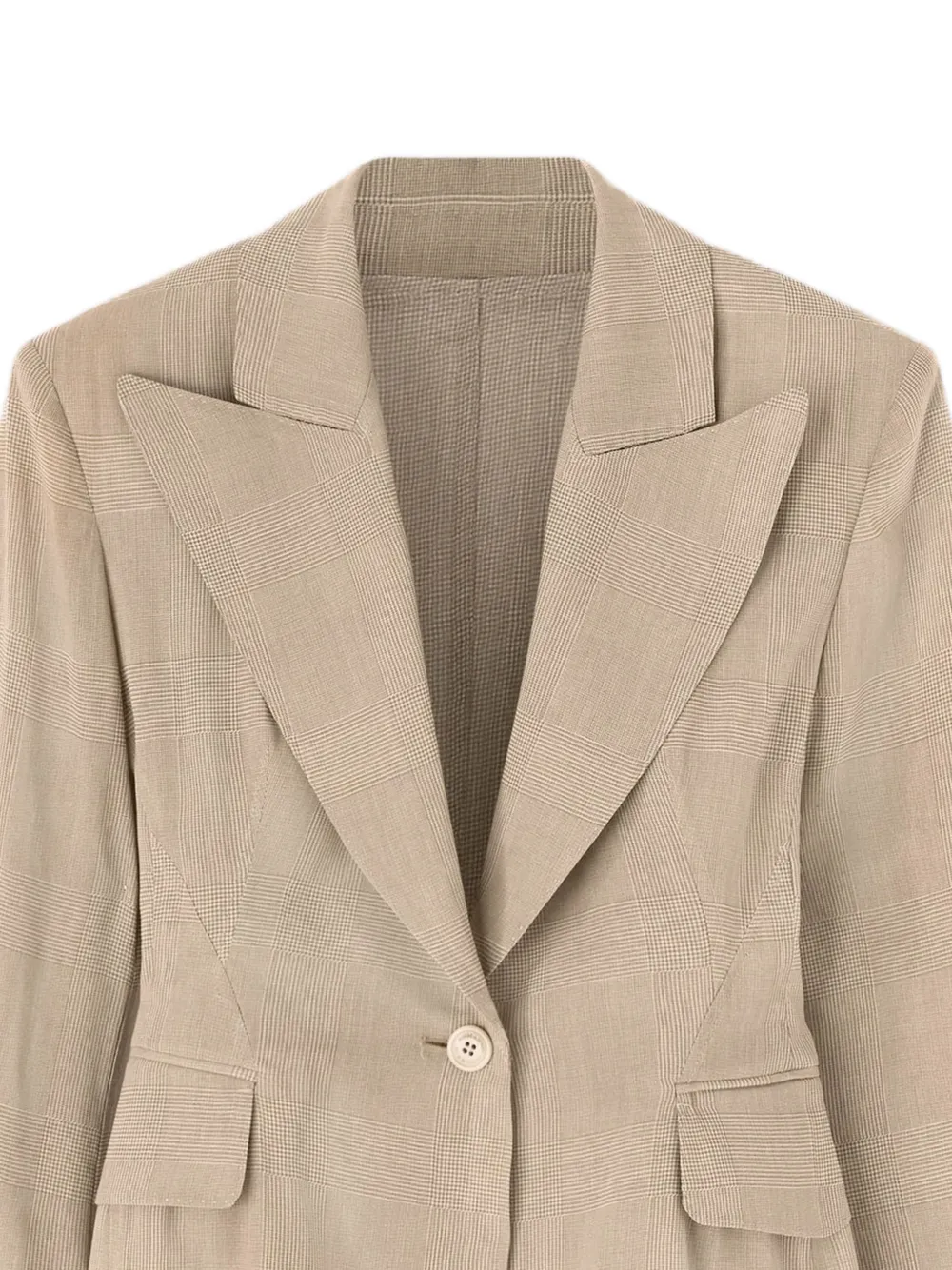 Ermanno Scervino Blazer met enkele rij knopen Beige