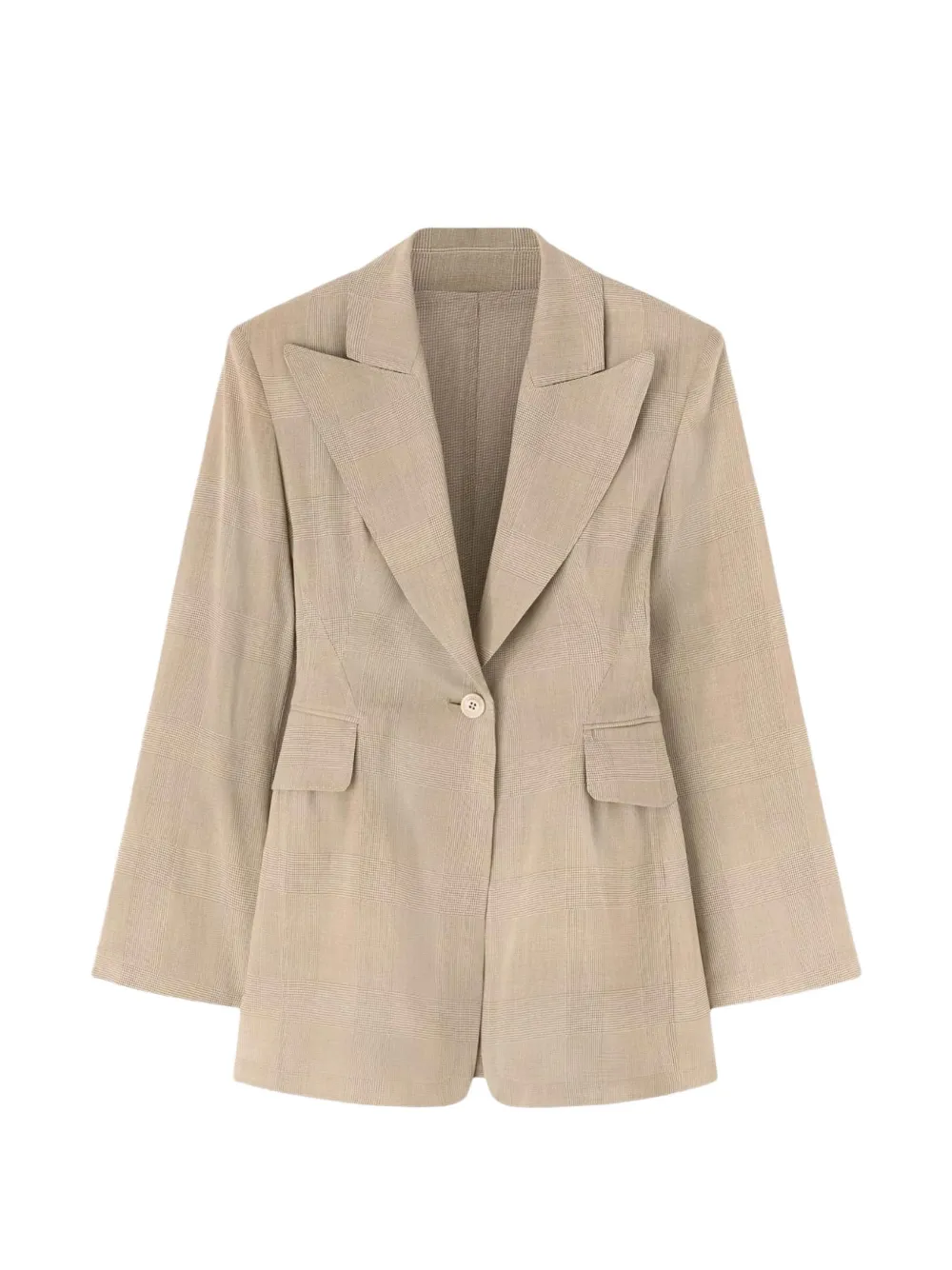 Ermanno Scervino Blazer met enkele rij knopen Beige