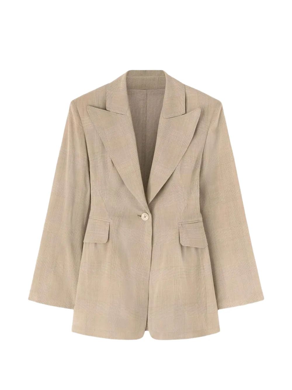 Ermanno Scervino Blazer met enkele rij knopen Beige