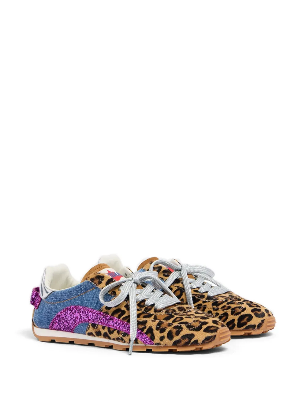 DSQUARED2 Wild2 sneakers met luipaardprint Beige