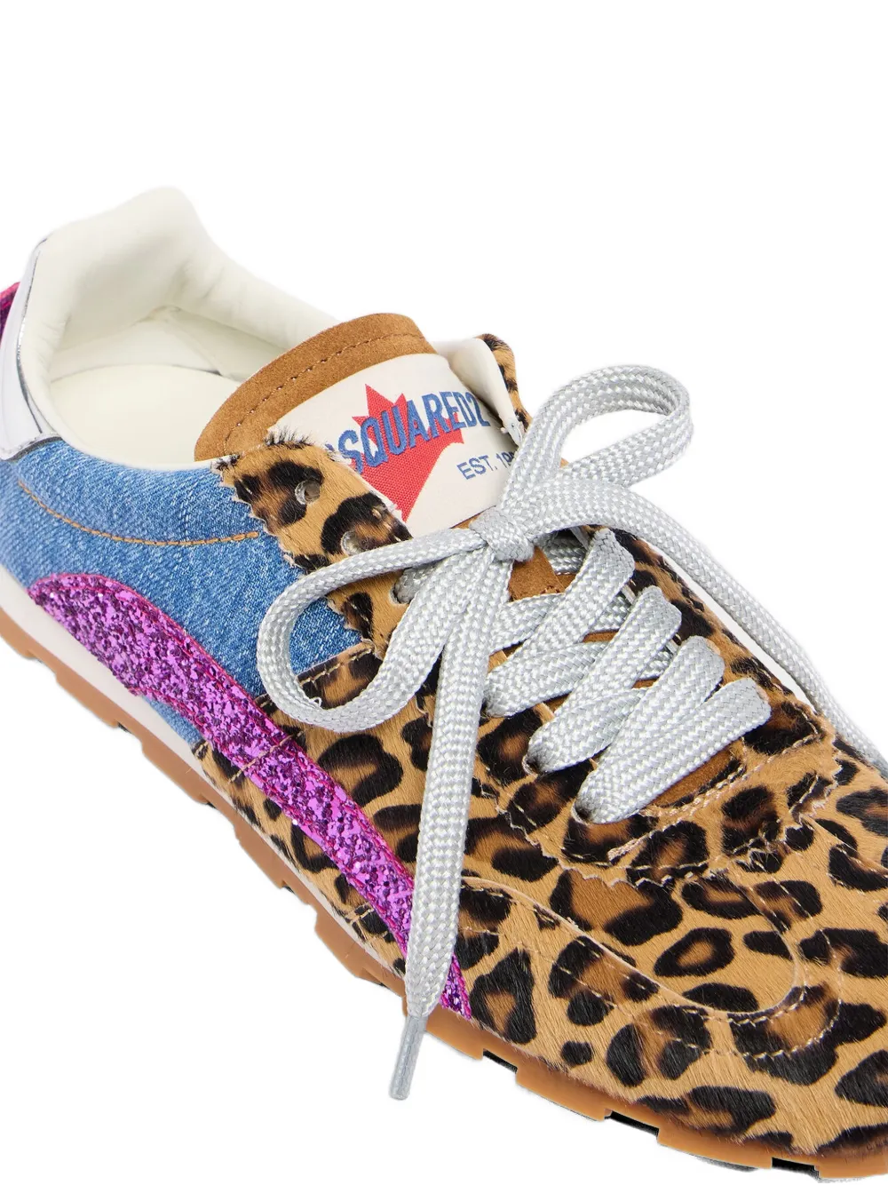 DSQUARED2 Wild2 sneakers met luipaardprint Beige