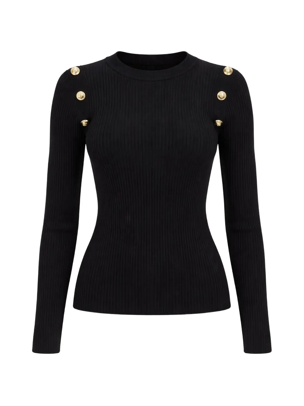 GUESS USA button-detail ribbed-knit sweater - Nero