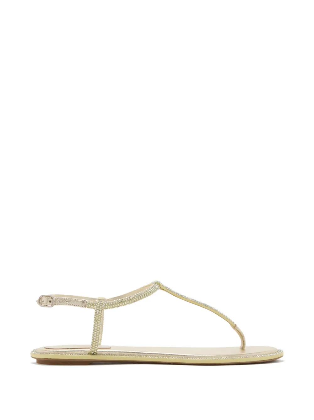 René Caovilla Diana crystal-embellished leather sandals Goud