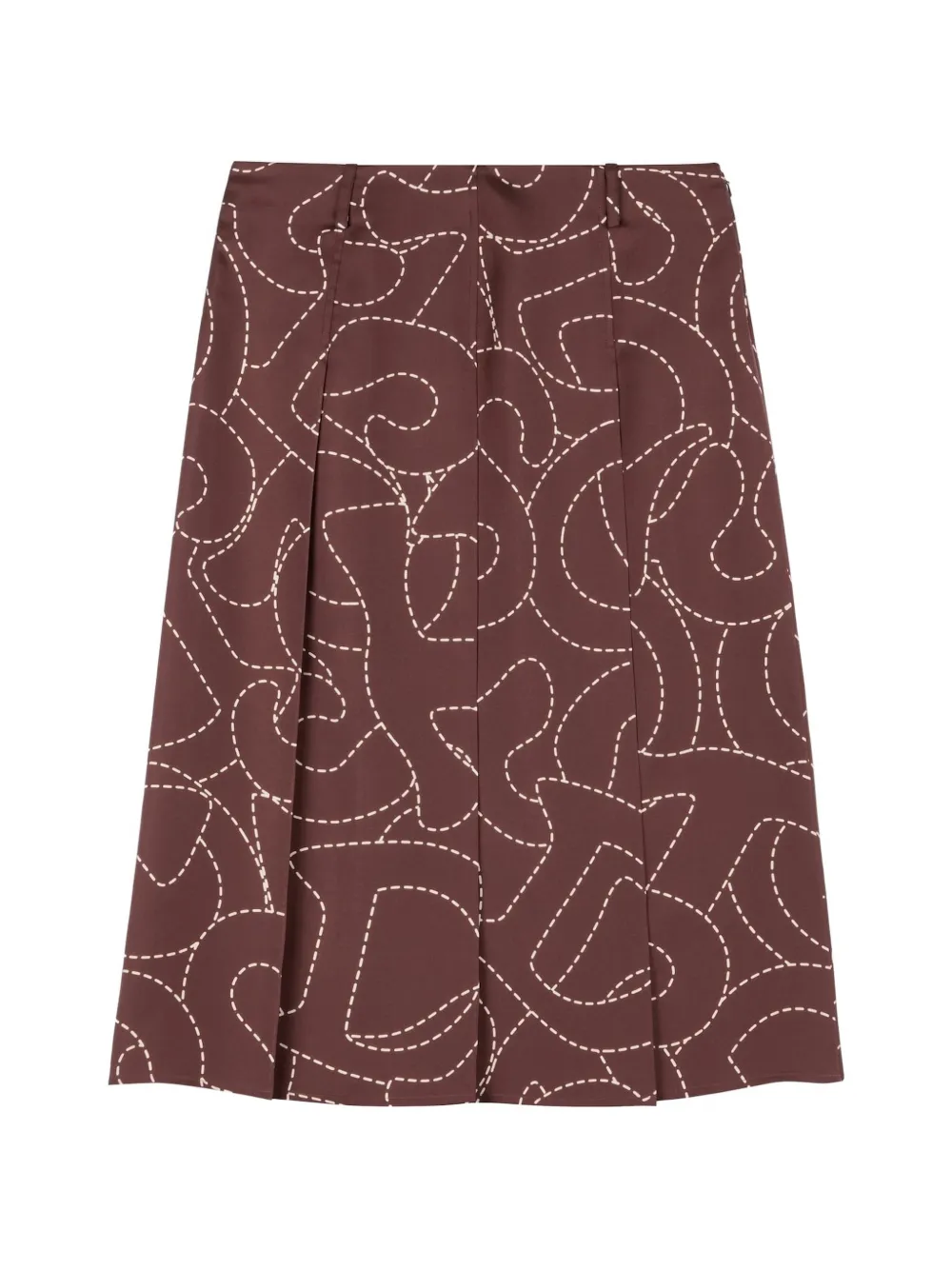 Tod's printed silk skirt - Brown
