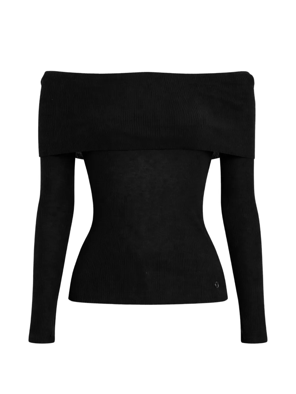 GUESS USA off-shoulder ribbed top - Nero