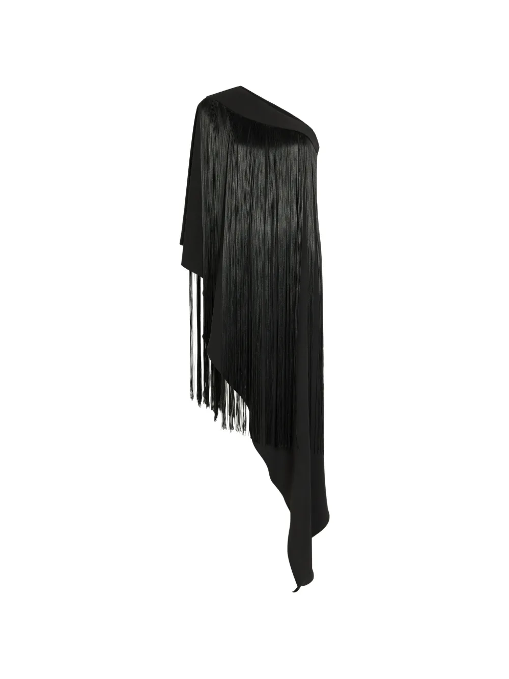 The Arrivals Angelica fringed asymmetric dress - Black