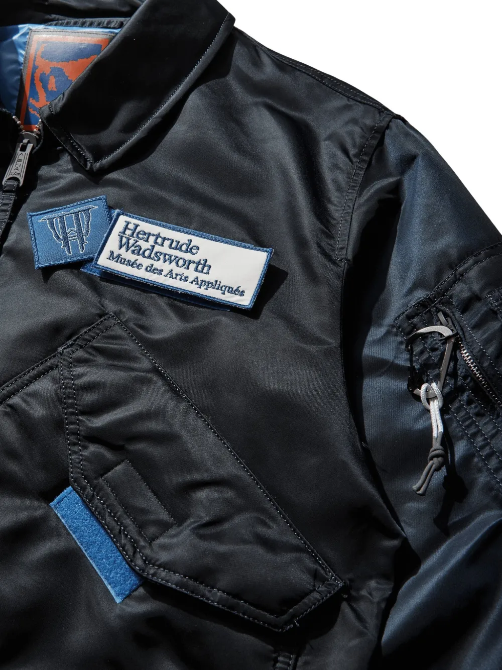 GR10K x Alpha Industries CWU-45 bomberjack met logopatch Blauw