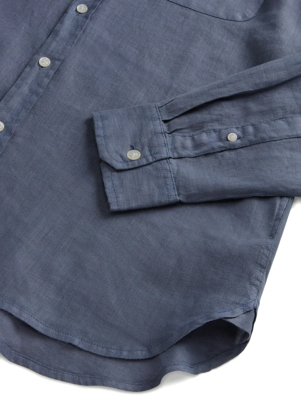 Woolrich Linnen overhemd Blauw