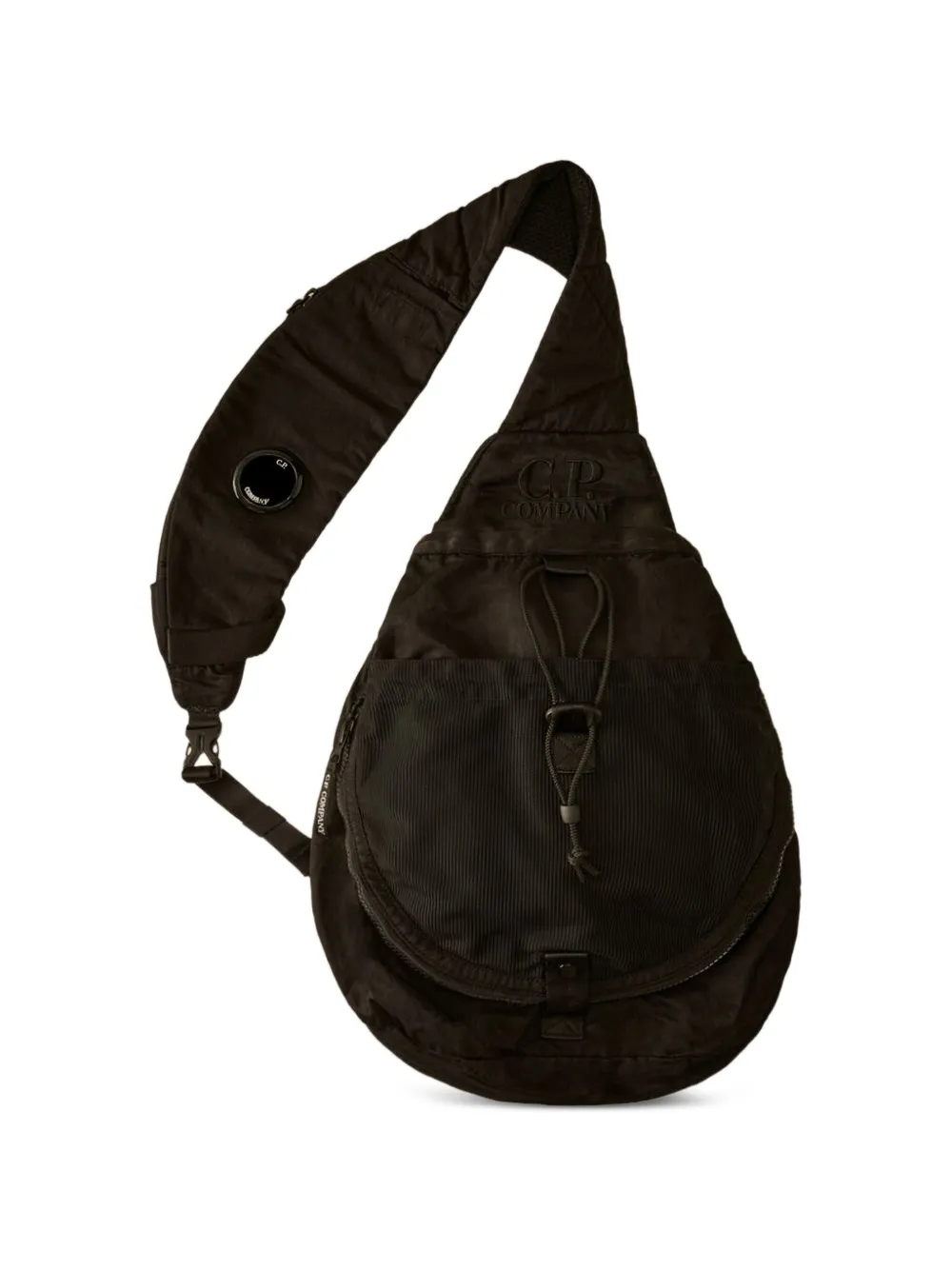 C.P. Company Kids U16 Lens-detail embroidered backpack - Nero