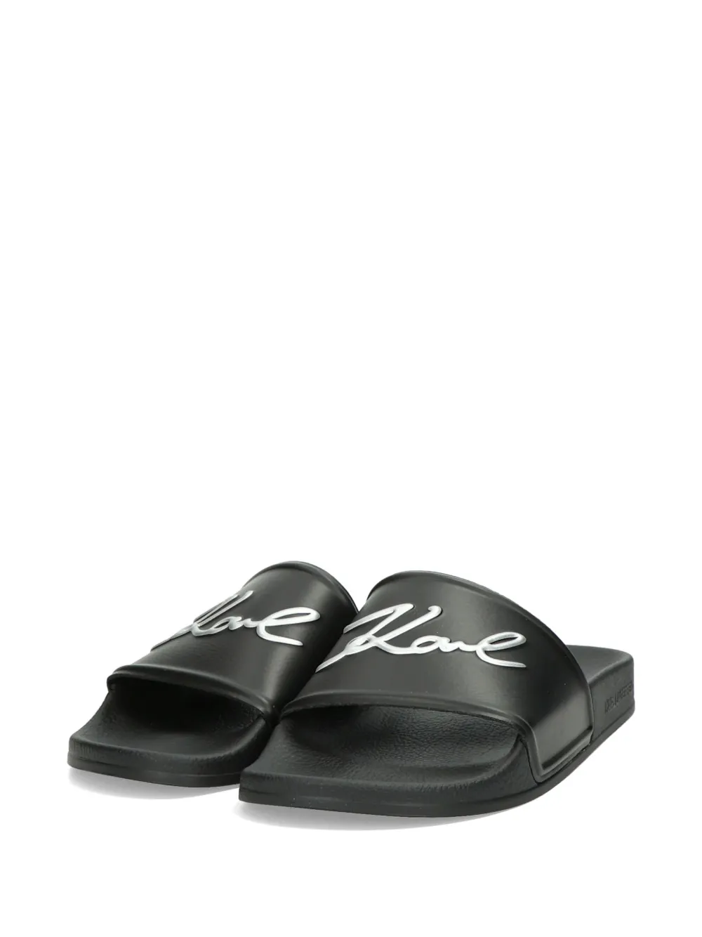 Karl Lagerfeld logo-detail slides Zwart