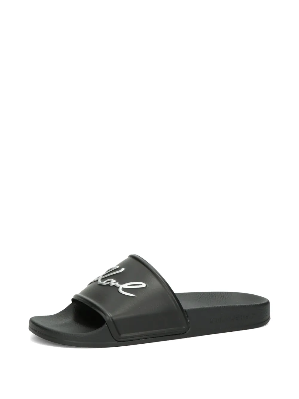 Karl Lagerfeld logo-detail slides Zwart