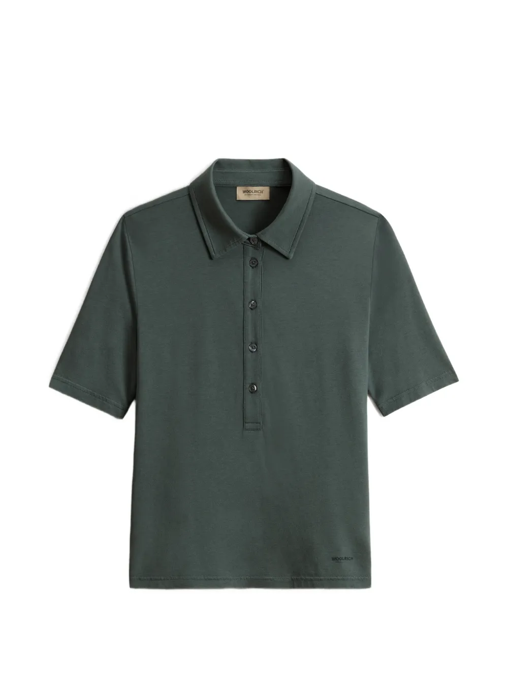Woolrich Luxe logo-print short-sleeve polo shirt - Verde
