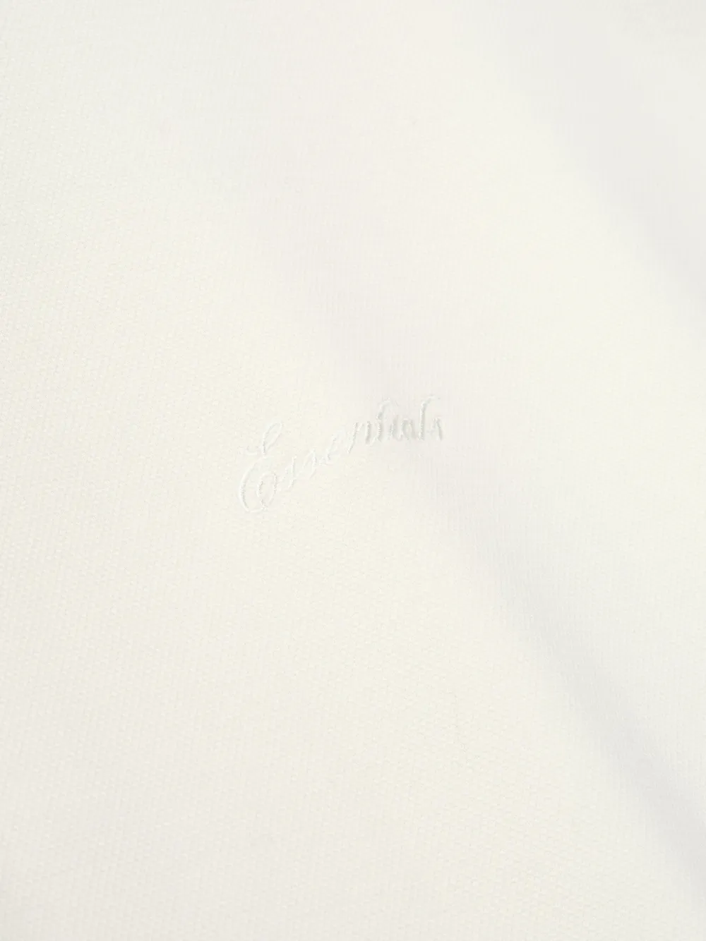 FEAR OF GOD ESSENTIALS Signature 90s Pique T-shirt met geborduurd logo Wit
