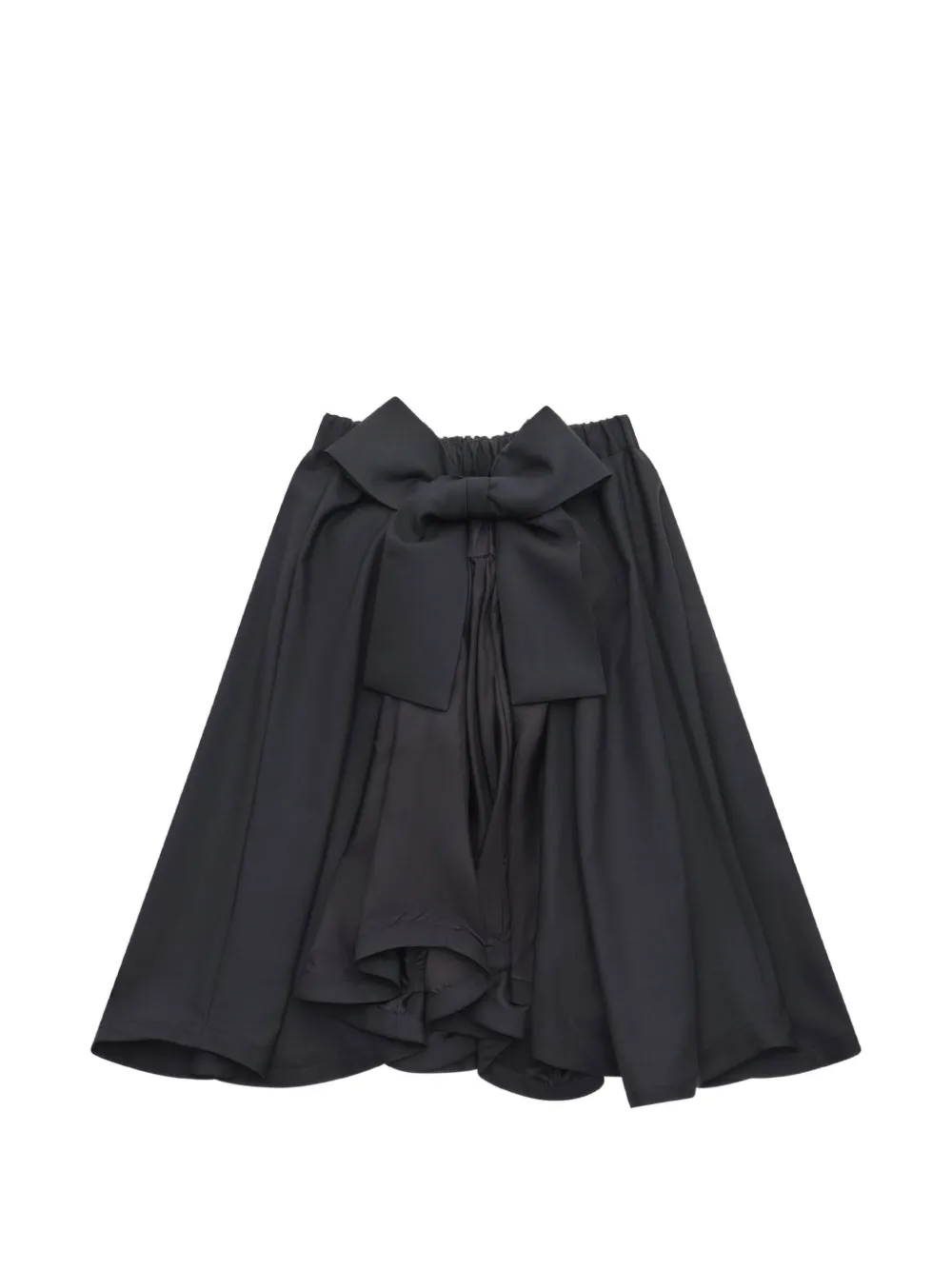 Noir Kei Ninomiya bow-detail gathered skirt - Nero