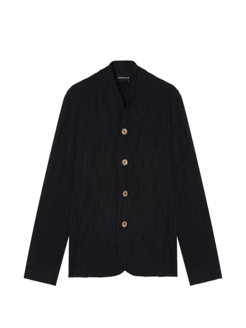 Emporio Armani textured-effect single-breasted jacket