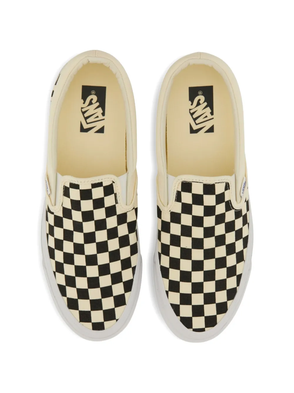 Vans 98 geruite slip-on sneakers Beige