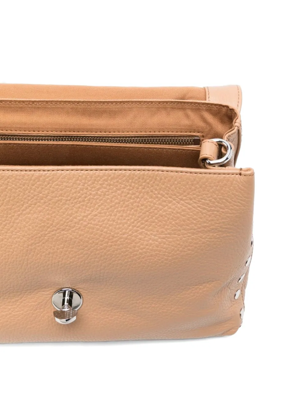Zanellato Kleine Postina Daily shopper verfraaid met studs Beige
