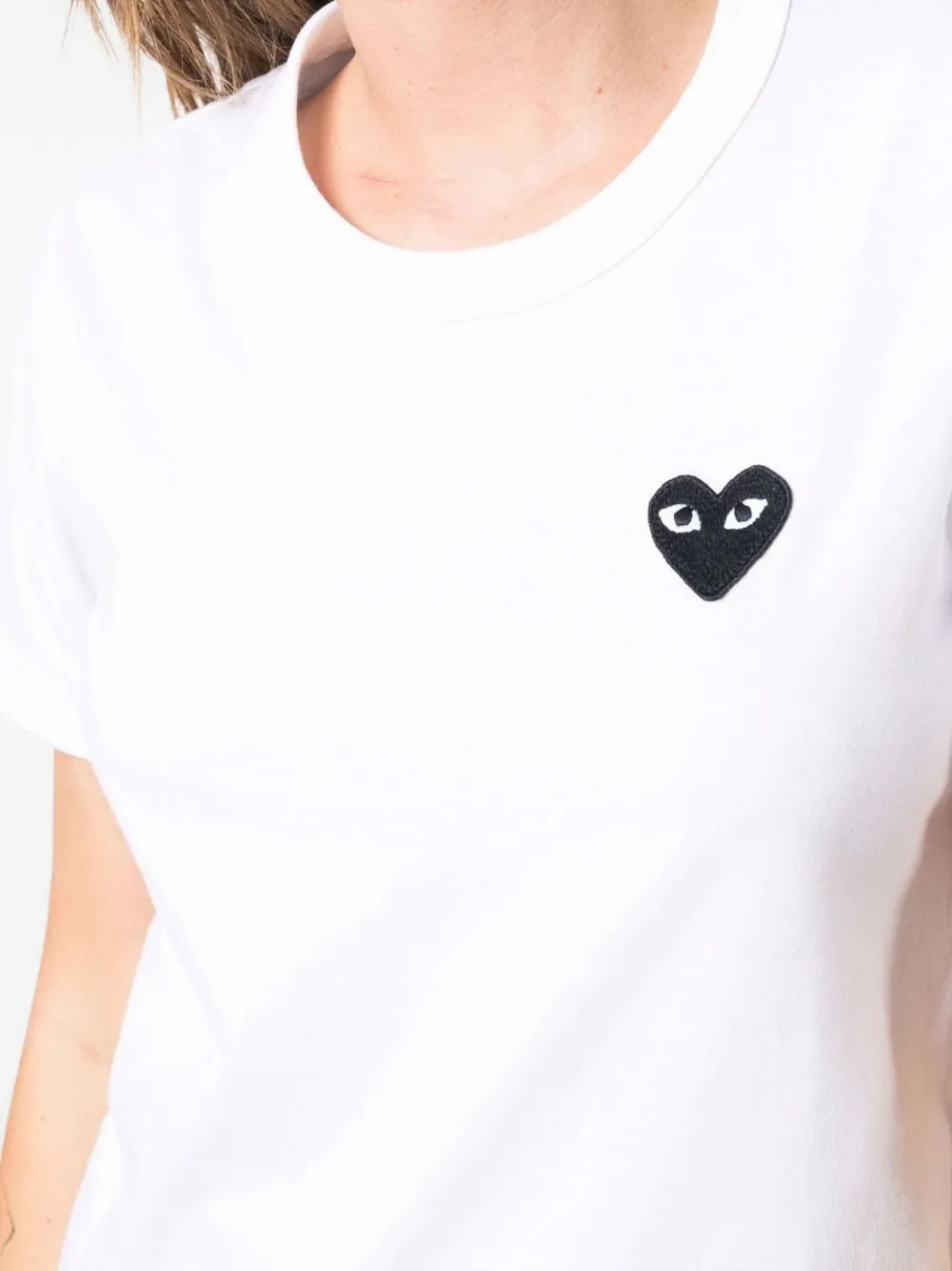 Comme Des Garçons Play T-shirt met patch Wit