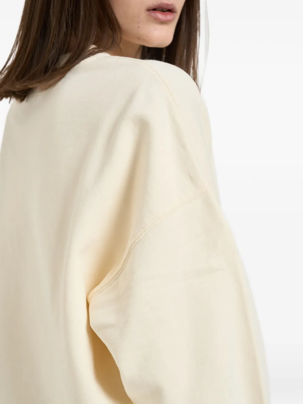 ANINE BING Miles Collegiate sweater met borduurwerk Beige