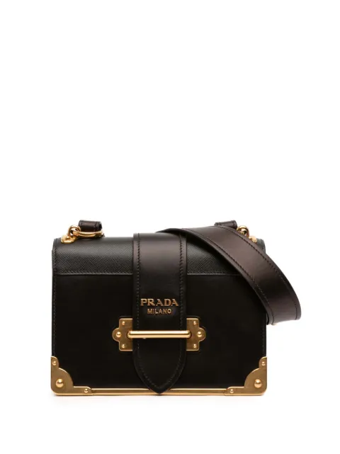 Prada Pre-Owned 2010-2026 Saffiano Trimmed City Calf Cahier crossbody bag