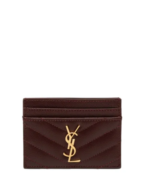 Saint Laurent Pre-Owned tarjetero Grain De Poudre Monogram Cassandre Case 2023