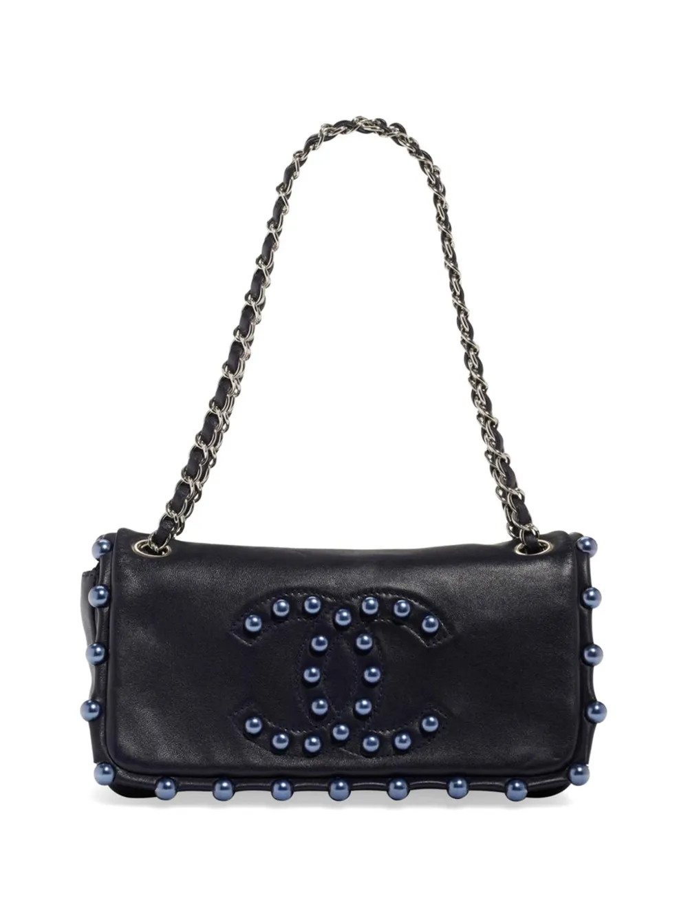 Chanel 2008 Cc Obsession Leather Shoulder Bag In Black