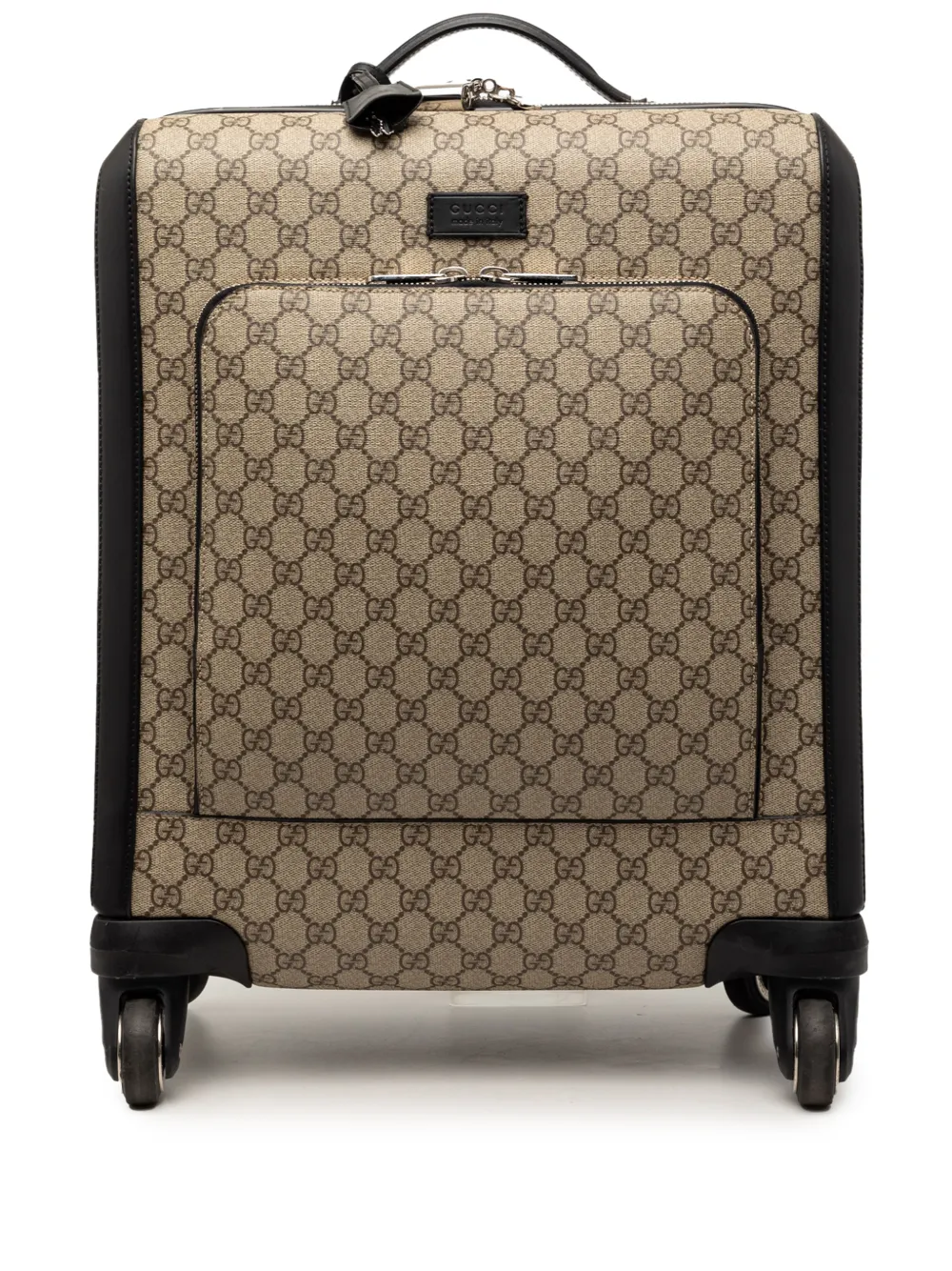 Gucci Pre-Owned 2016-2026 GG Supreme Carry On Rolling Suitcase travel bag - Nero