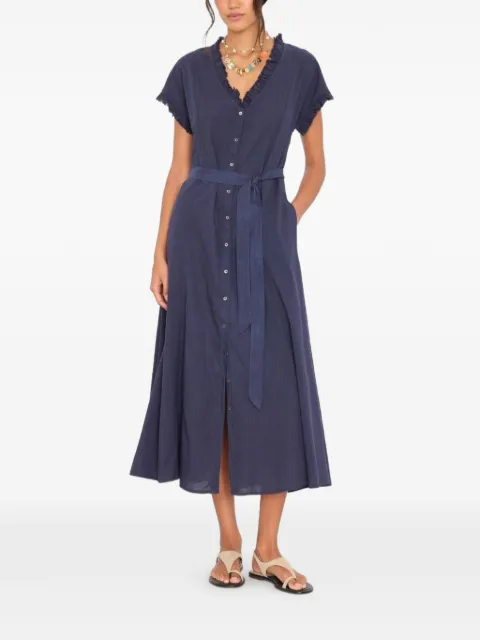 Xirena Dixie ruffled-trim belted midi dress