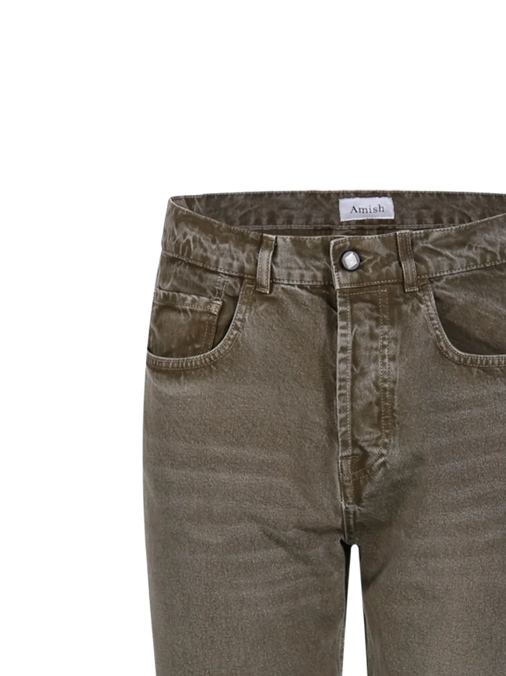 AMISH Jeans met vervaagd effect Bruin