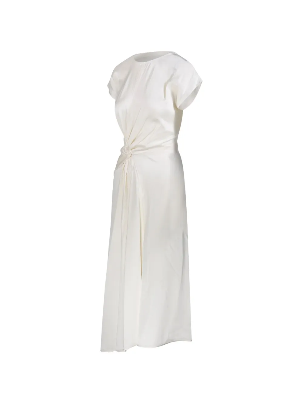 Victoria Beckham Asymmetrische jurk met gedraaid detail Beige