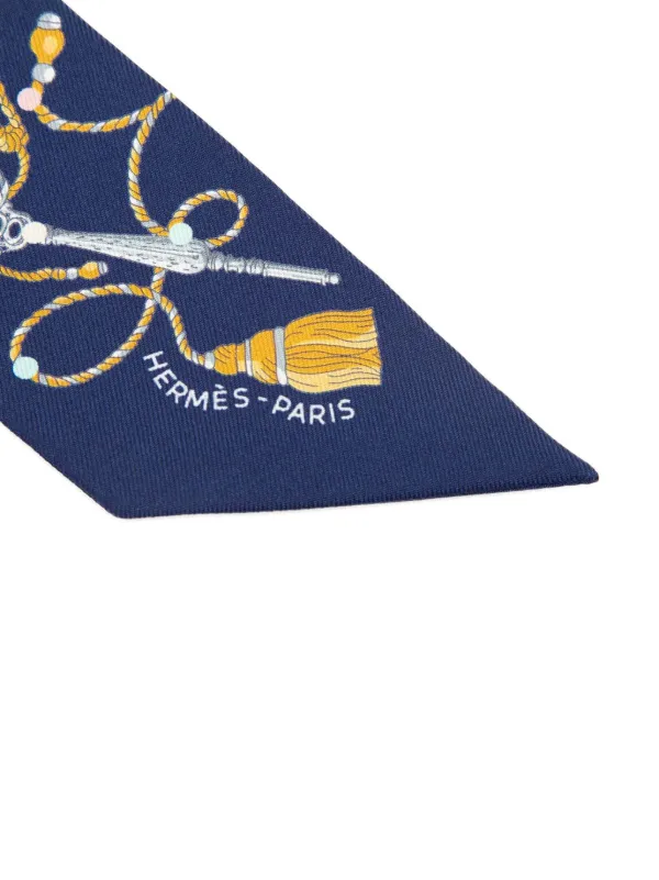 Hermès Pre-Owned 2000-2026 レクレアポア シルクツイリースカーフ