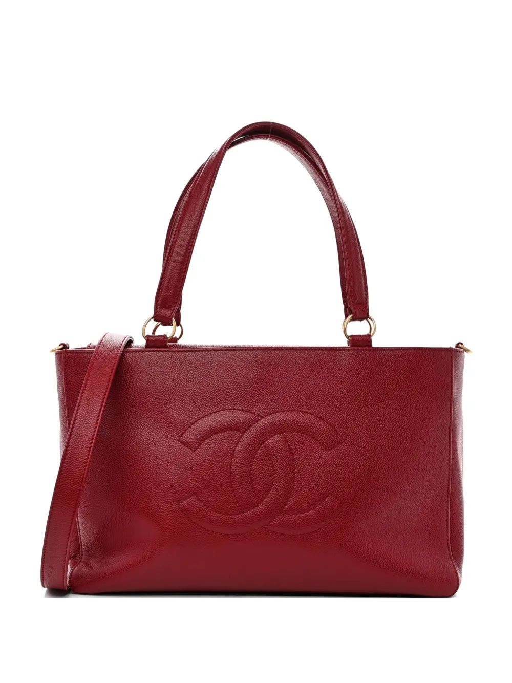 CHANEL Pre-Owned 2005 Caviar Cerf Executive tote bag - Rosso