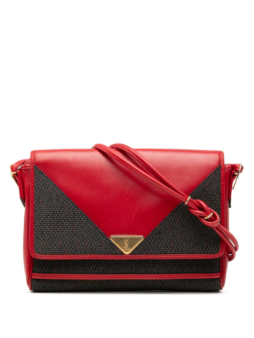 Saint Laurent Pre-Owned 20th Century Coated Canvas Envelope crossbody bag - Grau