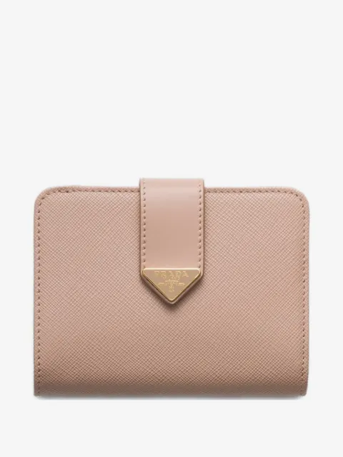Prada Kleines Portemonnaie aus glattem Saffiano-Leder