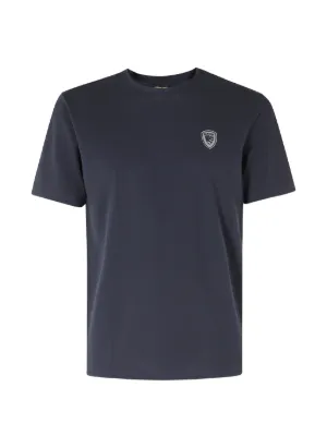 Ea7 Emporio Armani ロゴクルーネック Tシャツ | ブルー | FARFETCH JP